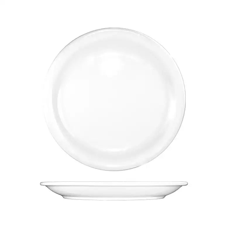 ITI 10 3/8" Round Brighton™ Plate - Porcelain, European White (BR-16)