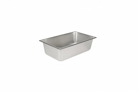 Winco SPF6 - Full Size x 6 Straight-Sided Steam Pan, 25 Gauge Stainless Steel