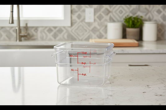 Cambro 12 Qt CAMSQUARES® CLASSIC FOOD STORAGE CONTAINERS - CAMWEAR® 12SFSCW135
