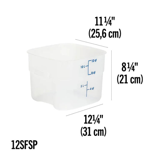 Cambro 12 Qt CAMSQUARES® CLASSIC – POLY 12SFSP148