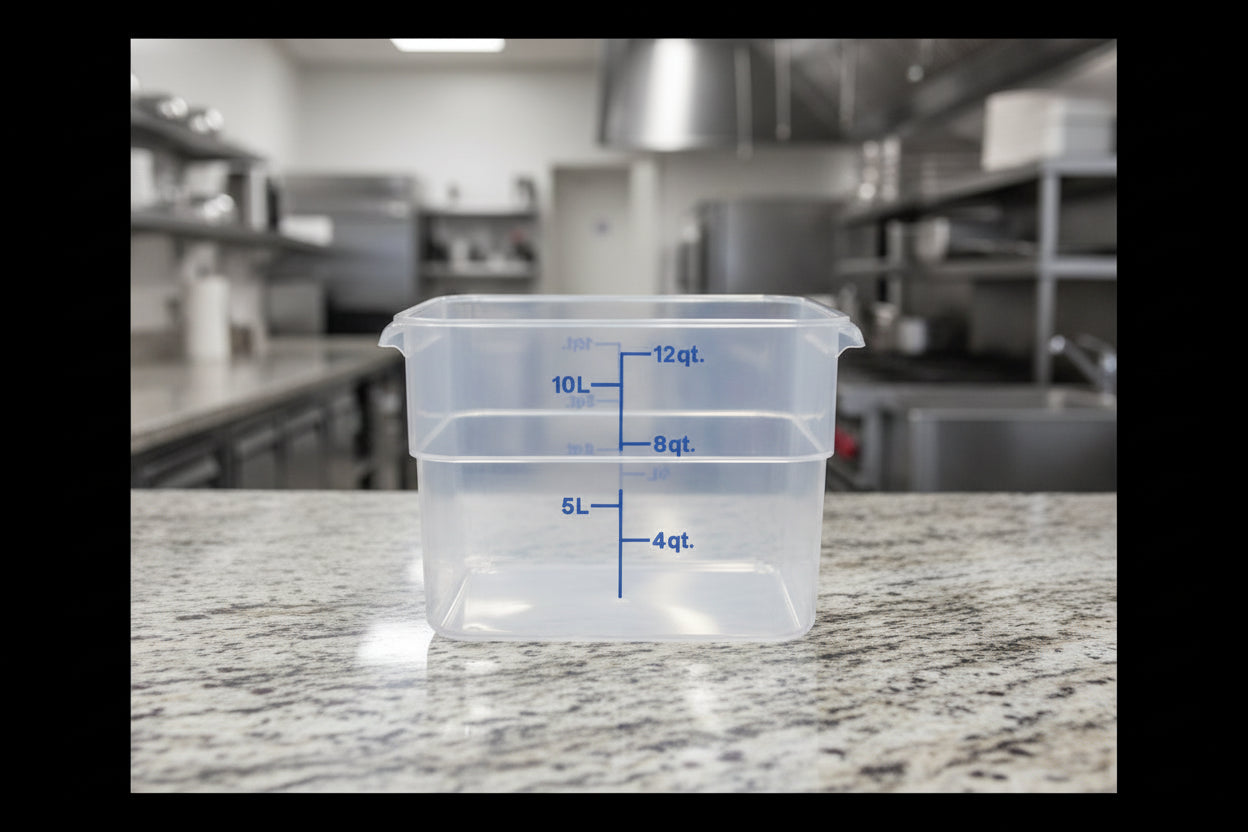 Cambro 12 Qt CAMSQUARES® CLASSIC – TRANSLUCENT 12SFSPP190