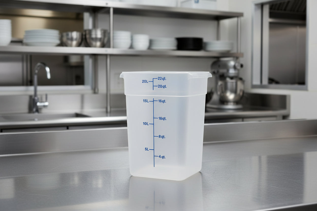 Cambro 22 Qt CAMSQUARES® CLASSIC – TRANSLUCENT 22SFSPP190