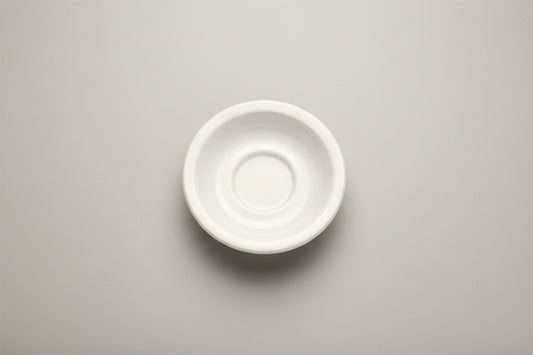 Oneida Buffalo Cream White Ware by 1880 Hospitality F9010000501 5 1/2" Rolled Edge Porcelain Saucer - 36/Case