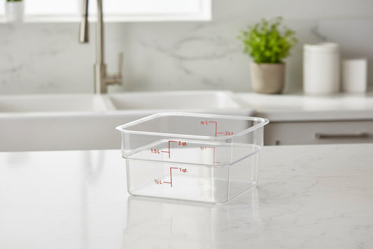 Cambro 2 Qt CAMSQUARES® CLASSIC FOOD STORAGE CONTAINERS - CAMWEAR® 2SFSCW135