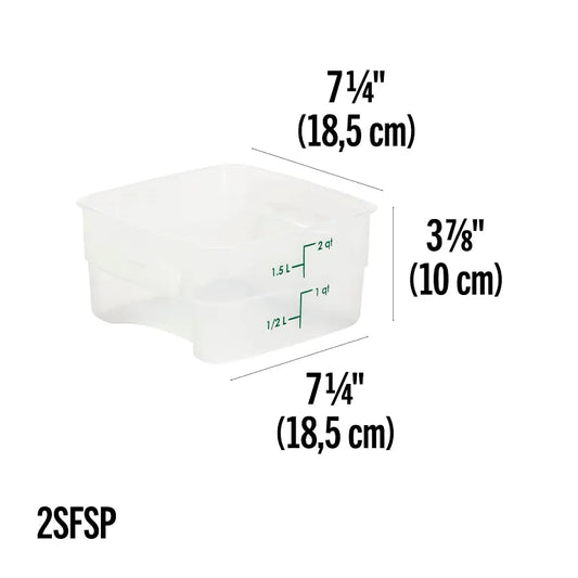 Cambro 2 Qt CAMSQUARES® CLASSIC – POLY 2SFSP148