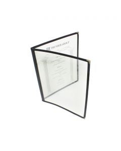Thunder Group DOUBLE FOLD MENU COVER, 8 1/2" X 11" BLACK PLMENU-2BL