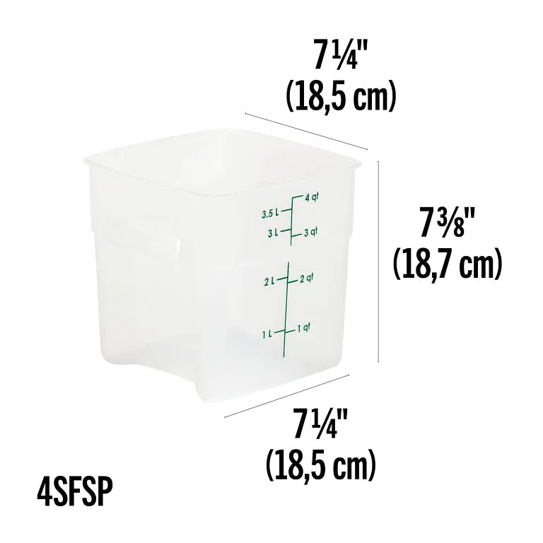 Cambro 4 Qt CAMSQUARES® CLASSIC – POLY 4SFSP148