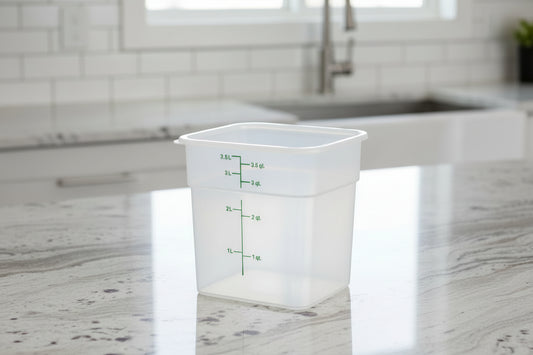 Cambro 4 Qt CAMSQUARES® CLASSIC – TRANSLUCENT 4SFSPP190