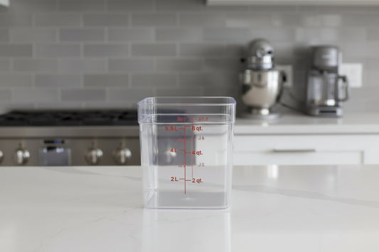 Cambro 8 Qt CAMSQUARES® CLASSIC FOOD STORAGE CONTAINERS - CAMWEAR® 8SFSCW135