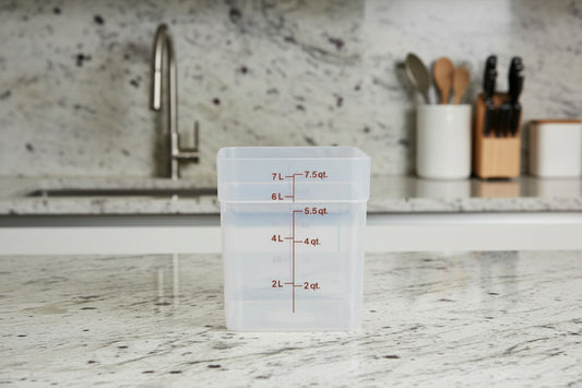 Cambro 8 Qt CAMSQUARES® CLASSIC – TRANSLUCENT  8SFSPP190