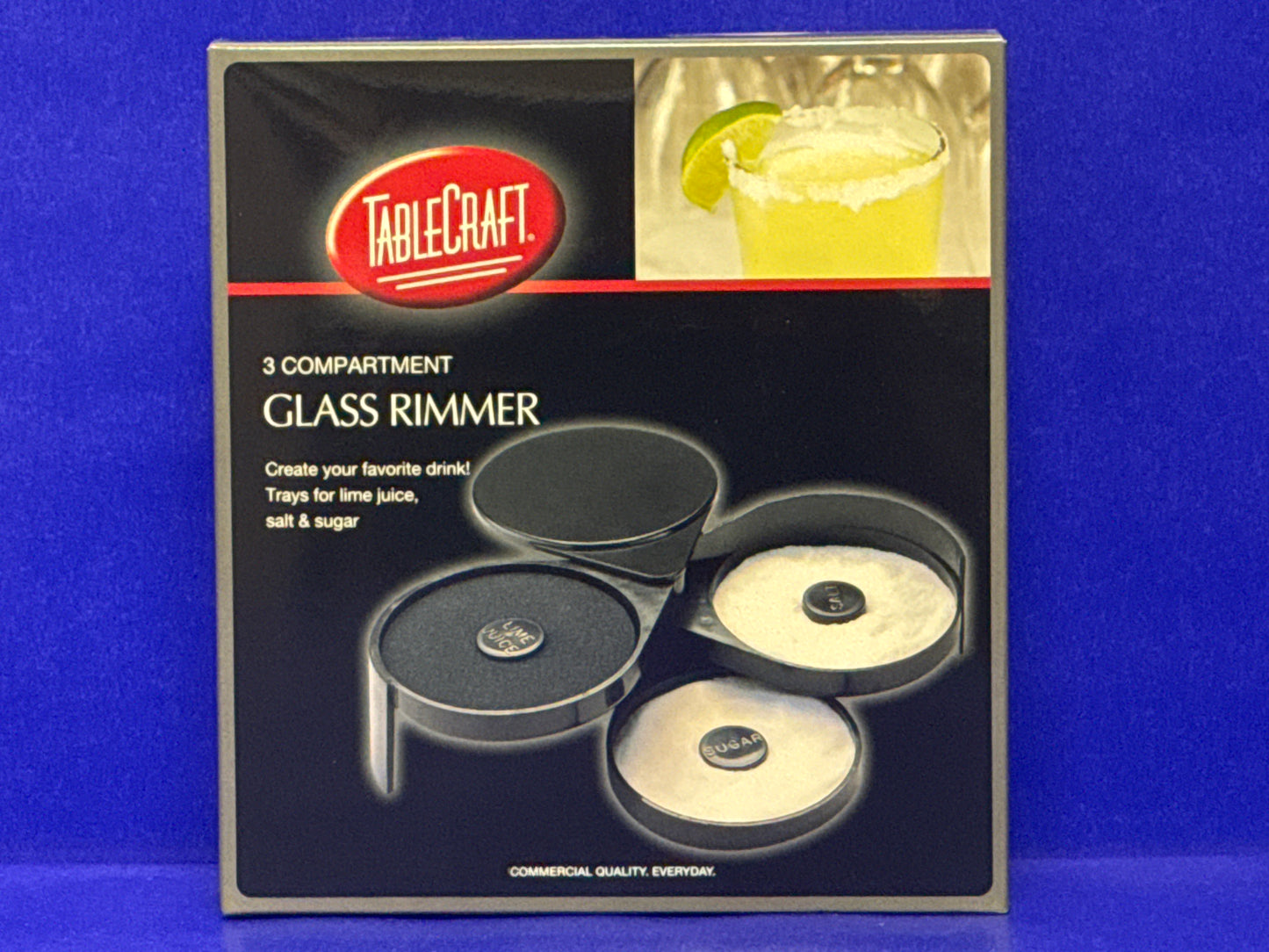 Tablecraft Glass Rimmer With 3 Swing Out Trays 666