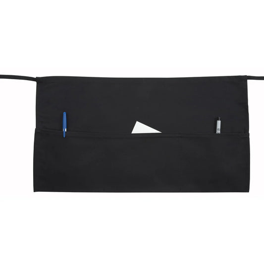 Winco 3 Pocket Waist Apron, Black WA-1221