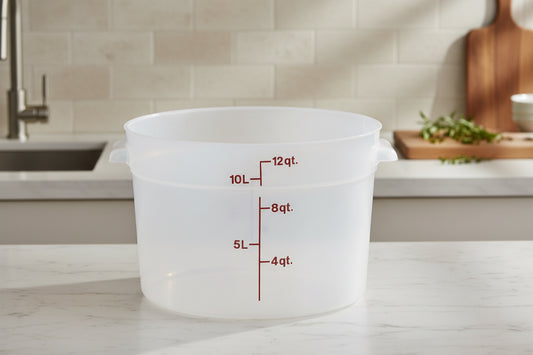 Cambro 12 Qt CLASSIC CAMROUNDS - TRANSLUCENT RFS12PP190