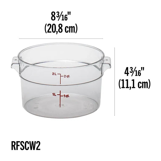 Cambro 2 Qt CLASSIC CAMWEAR® CAMROUNDS RFSCW2135