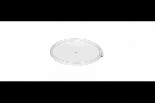 Cambro CAMWEAR® LIDS 6 and 8 Qt. Clear Round Polycarbonate Food Storage Container Lid RFSCWC6135