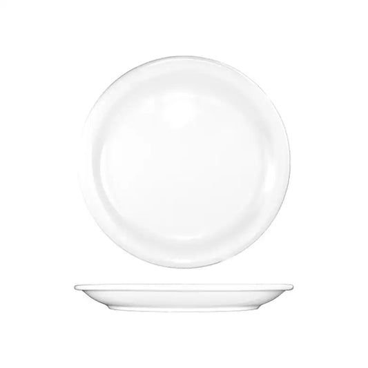 ITI 9 1/2" Round Brighton™ Plate - Porcelain, European White (BR-9)
