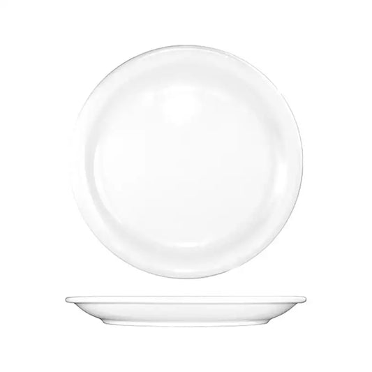 ITI 10 3/8" Round Brighton™ Plate - Porcelain, European White (BR-16)