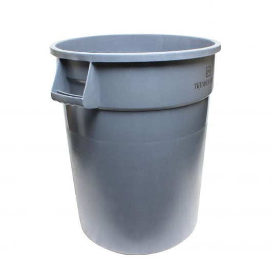 Thunder Group TRASH CAN, 32 GALLON, PLASTICS, GREY PLTC032G